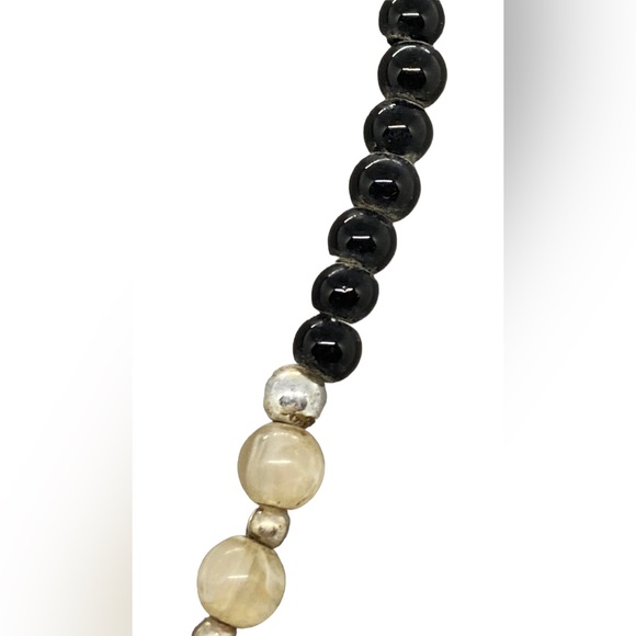 VTG 1980's Fashion 28” Asstd. Beads Necklace Floral Rhinestone Turquoise Pendant - Picture 12 of 16